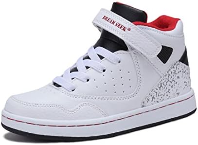 New Boys Girls White Black Red Gray Basketball Tennis Shoes High Top Sneakers Toddler/Little Kid/Big Kid
