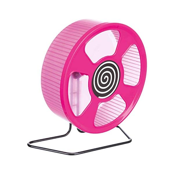 Trixie Exercise Wheel, Plastic, ø 20 cm , Assorted (Pink or Green & Blue)