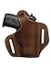 New Barsony Brown Leather Pancake Gun Holster for Mini/Pocket 22 25 32 380