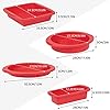 COSYLAND-6-Pieces-Silicone-Baking-Mould-Set-with-2-Oil-Brush-Non-Stick-Molds-Bakeware-Loaf-Tin-Trays-for-Baking-Cakes-Bread-Pie-Pancakes-Rectangular-Round-Square-Red COSYLAND 6 Pieces Silicone Baking Mould Set with 2 Oil Brush Non-Stick Molds Bakeware Loaf Tin Trays for Baking Cakes…
