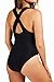 Cupshe Fashion Women's Black Front Cross One-piece Padding Swimsuit (XXL), Black
