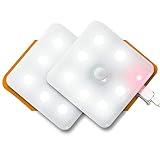 ZEEFO 2 Pack LED Closet Light, Battery-Powered Motion Sensing Night Light, Rechargeable Motion Sensor Lights For Cabinet, Kitchen, Hallway, Bathroom, Bedroom