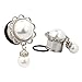 KUBOOZ Pearl Pendant Ear Piercing Jewelry Stainless Steel Tunnels and Plugs Ear Expander Reamer Guages 1/2