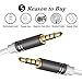 Jeselry 2 Pack 3.5mm Audio Cable Male to Male (4Ft/1.2M), 4 Pole Hi-Fi Stereo AUX Cord, Audio Jack Auxiliary Cord Extension Adapter for Headphones, Car and All 3.5 mm Enabled Devices - White
