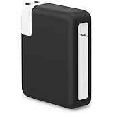 LCMOCICO MacBook Silicone Charger Cover Protector, Premium Grade for 16 inch 2023/2022/2021 Pro M3 M2 M1 (140W Adapter), Black