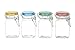 Kinetic 57115-J 4 Piece GoGreen Jar Set with Jewel Colored Lid, Mini, Glass