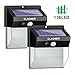 CLAONER Solar Outdoor Lights Motion Sensor 3500LM 288 LED Solar Security Lights with Remote Control IP67 Waterproof 4 Heads Solar Flood Lights with 16.4ft Cable 4 Modes Solar Wall Lights(3 Pack)