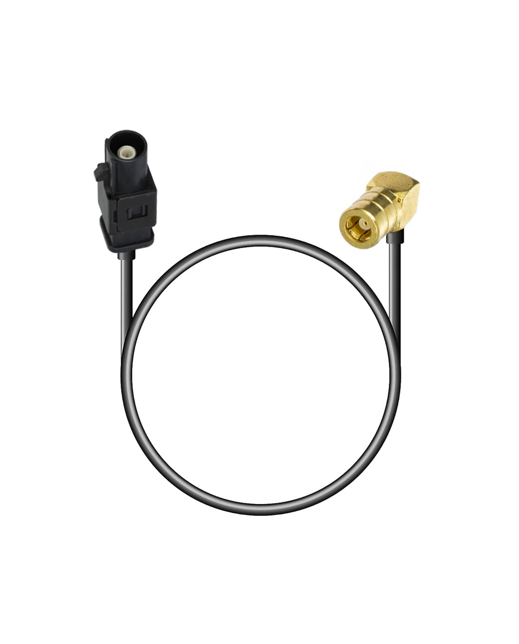 Vecys SMB Fakra Cable SMB Female Right Angle 90 Degree to Fakra A Male Adapter Cable RG174 20CM/7.9IN for DAB FM/AM Radio Amateur