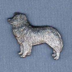 Border Collie Pewter Pin