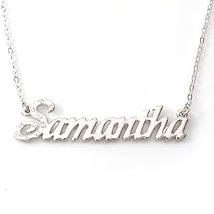 Amazon.com: Name Necklaces Samantha - Personalized ...