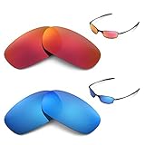 New Walleva Polarized Fire Red + Ice Blue Lenses For Oakley Square WIre 2.0