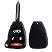 ECCPP OHT692713AA 2X Key Fob Uncut Ignition Replacement for Chrysler 300 Aspen for Dodge Charger Durango for Jeep Commander Grand Cherokee OHT692427AA OHT692714A KOBDT04A 4 Buttons