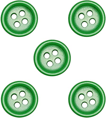 Libiline 100pcs Resin Button Solid Color 4Holes
