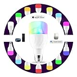 Wifi Led Light Bulb, Smart Dimmable Multicolored LED Bulbs Works with Amazon Alexa and Google Home, RGB Night Light and Soft White 5000K, E26/E27 Screw, Smart Phone Controlled Home Lighting by Cotify