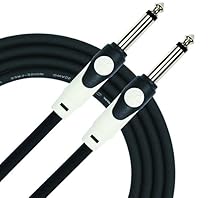 KIRLIN Cable LGI-201-10/BK 10-Feet Straight 1/4-Inch Plugs LightGear Instrument Cable with Black PVC Jacket
