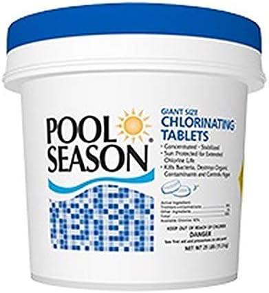 Pool Season 3" Chlorinated Tablets - 4LB Pail for Swimming Pools