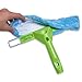 Professional Window Squeegee with Extension Pole and Microfiber Scrubber - 3 Piece Set for Cleaning Glass, Auto, and Showers by Kraftura