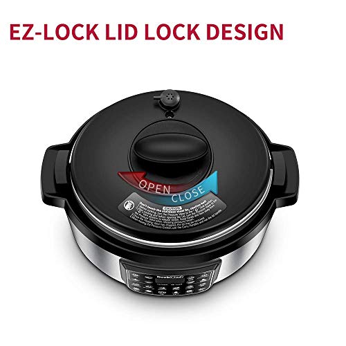 Geek Chef 8 Qt 12-in-i Multiuse Programmable Electric Pressure Cooker Oval, Slow Cooker, Rice Cooker, Steamer, Sauté, Yogurt Maker and Warmer, Non-Stick Pot Has Cool-Touch Handles, EZ-Lock (GP80Plus)