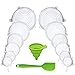 TINANA 14PCS- Silicone Stretch Lids12 Pack, with Oil Funnel and Silicone Spatulas, Fit Various Size and Shape of Containers, Reusable, Durable and Expandable Food Covers, Keeping Food Fresh, Dishwashe