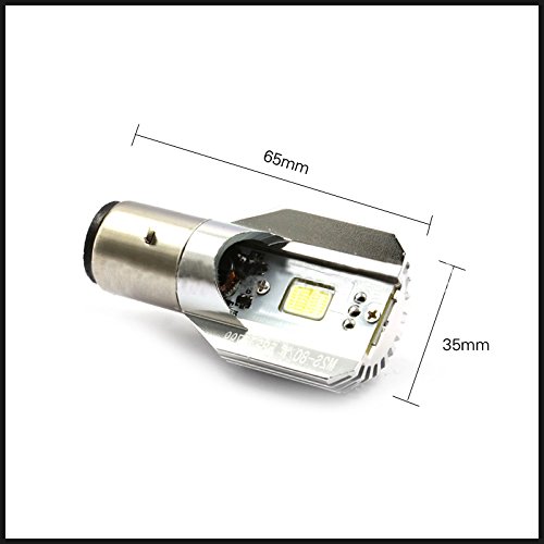 Oda Motorcycle Bike Headlights H6 BA20D DC 12V-80V 12W COB LED Motorcycle Bike Beam Headlight Bulb Strong Light for Motorcycle/Bike/Moped/Scooter/ATV