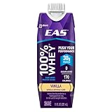 EAS 100% Whey Ready-to-Drink Protein Shake, Vanilla, 11 fl oz, 12 count