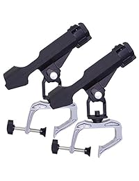 Barco de pesca varillas Soporte Plegable con grande abrazadera de apertura 360 grados soporte ajustable de pesca caña de pescar estante 2 Pcs