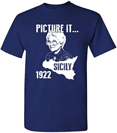 PICTURE IT - SICILY 1922 golden girls funny - Mens Cotton T-Shirt, XL, Navy