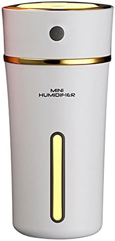 300ml USB Mini Humidifier with Rechargeable Battery, Cup Style Cool Mist Ultrasonic Air Humidifier with Night Lights for Car, Home, Office, Baby, Living Room, Yoga, by Areally