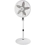 Lasko 1885 18" Cyclone Pedestal Fan with Remote Control, 18 inches White
