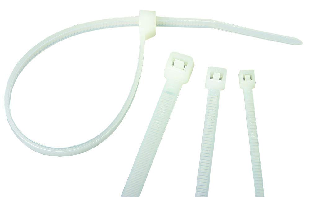 Voltman DIO052104 DIO052104 Nylon Cable Ties 280 mm x 3.5 mm Pack of 25 White