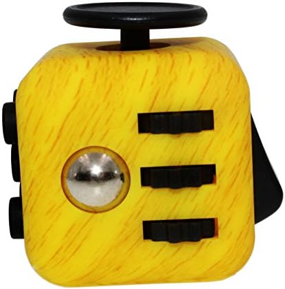 HENREK Fidget Toy Fun Cube, Reducing Stress &Anxiety&Boredom for Children and Adults (Golden Wood Texture)