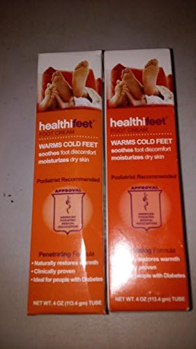 (PACK OF 2) HEALTHIFEET FOOT CREAM WARMS COLD FEET "IDEAL FOR PEOPLE WITH DIABETES" (PACK OF 2)