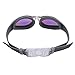 Bezzee-Pro Swimming Goggles for Adult Men and Women - UV Protected - Anti-Fog Unisex Swim Goggles (Silver/Colored Mirror)