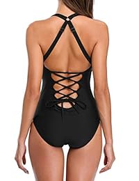 Bañador de una pieza para dama con control de barriga y acolchado
