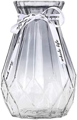 花瓶 花器 フラワーベース 一輪挿し ガラスベース ガラスボトル アレンジ インテリア 水栽培 生け花 造花 おしゃれ シンプル インテリア雑貨 飾り瓶 北欧 レトロ風 リボン付き