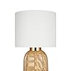 Amazon Brand – Stone & Beam Contemporary Rattan Table Lamp, LED Bulb Included, 22"H, Natural Tan