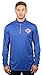 NBA Men's New York Knicks Quarter Zip Pullover Shirt Long Sleeve Tee, X-Large, Blue