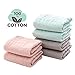 MUKIN Baby Bath Washcloths Cotton Face Towels for Newborn, Ultra Soft Wash Cloths for Babies (Multicolored, 12x12 Inch (Pack of 6))
