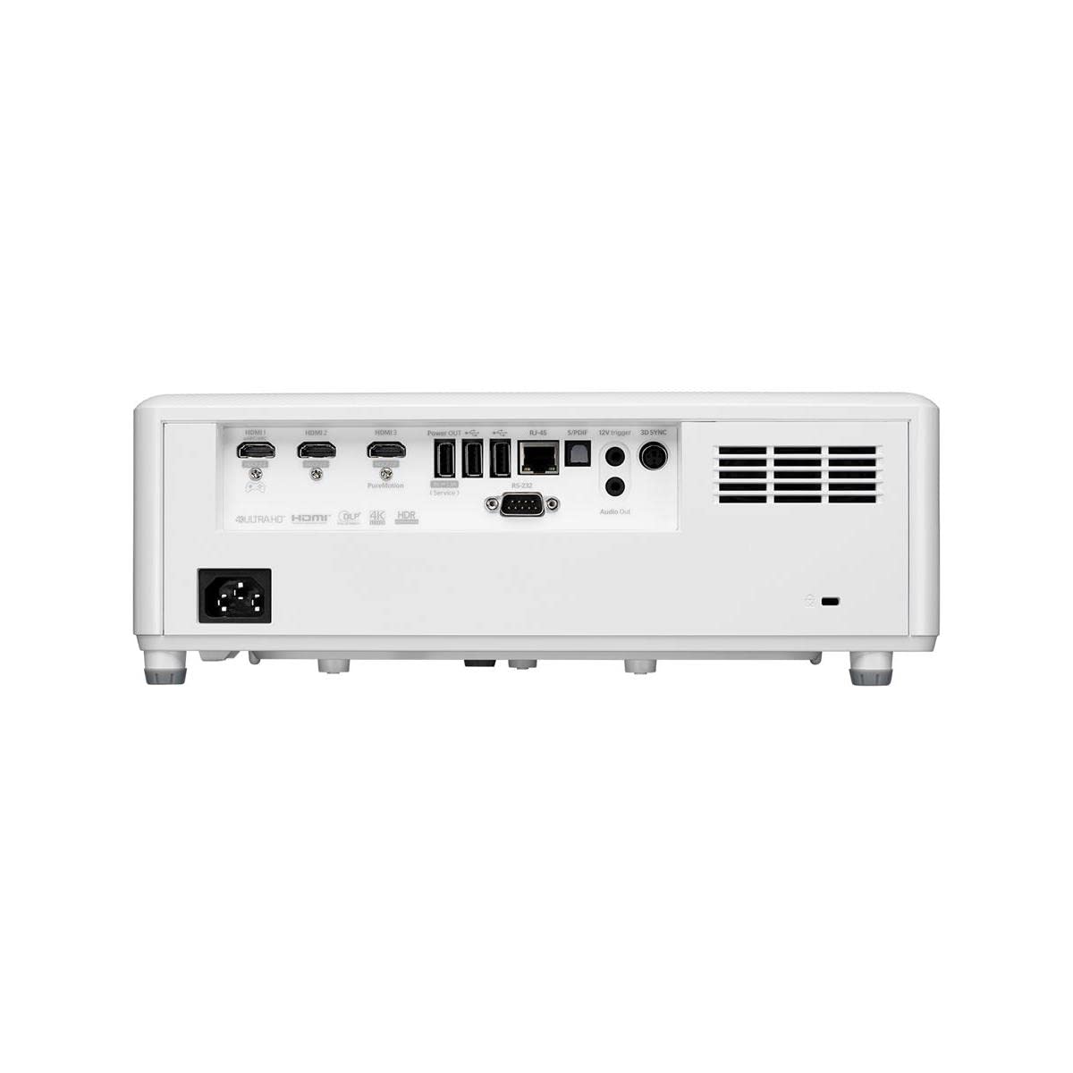 Optoma UHZ50 Smart 4K UHD Laser Home Theater Projector | 3000 Lumens | HDR Adjustment Options | Cinematic Color | Flexible Installation 1.3x Zoom & Vertical Lens Shift | Works with Alexa & Google
