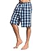 CYZ Men's 100% Cotton Plaid Poplin Woven Lounge/Sleep Shorts