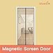 Magnetic Screen Door,Bluesim Screen Door Mesh Curtain with Full Frame Stickers, Fits Door Up To 34