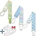 TatiBaby Pacifier Clip Holder, 2 sided Design, Shower Gift Set