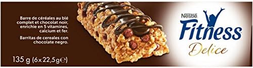 Fitness Barritas de cereales con chocolate negro - Paquete de 6 x ...
