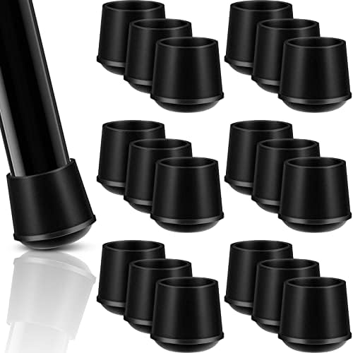 سعر 48 Pcs 1 Inch Round Folding Metal Chair Leg Tip Replacement Slip on Rubber Caps for Chair