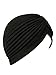 Persun Women Black Turban Hat, Black, One Size