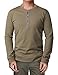 H2H Mens Henley T-shirts with Long Sleeve, Khaki, US M (Asia L)