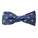 100% Silk Nautical Anchor Navy Blue & White Self Tie Bow Tie by John William