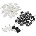 WMYCONGCONG 40 PCS Latching Push Button Switch Micro On Off Switch DC 30V 1A for Torch Flashlight Light Lamp Wall Outlet, White and Black