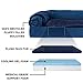 Furhaven Pet Dog Bed | Deluxe Cooling Gel Memory Foam Plush & Velvet L Shaped Chaise Lounge Living Room Corner Couch Pet Bed w/ Removable Cover for Dogs & Cats, Deep Sapphire, Mediumthumb 3