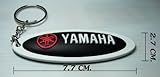 Yamaha Rubber Keychain / Keyring Black White